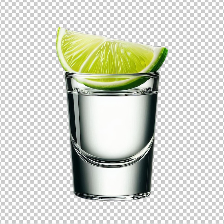 PSD tequila shot geïsoleerd op doorzichtige achtergrond png