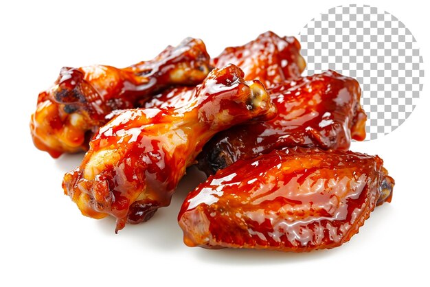 Teriyaki tornado chicken wings chicken wings coated in teriyaki sauce on transparent background