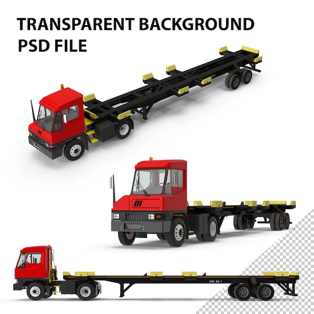PSD Терминальный трактор с полуприцепом png