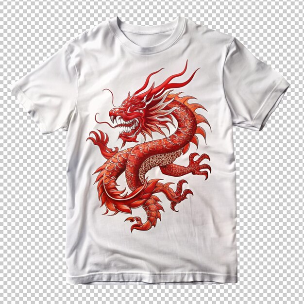 PSD terrifying dragon volcano t shirt design on transparent background