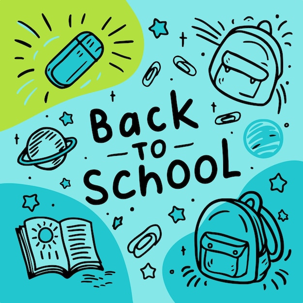 Terug naar school illustratie