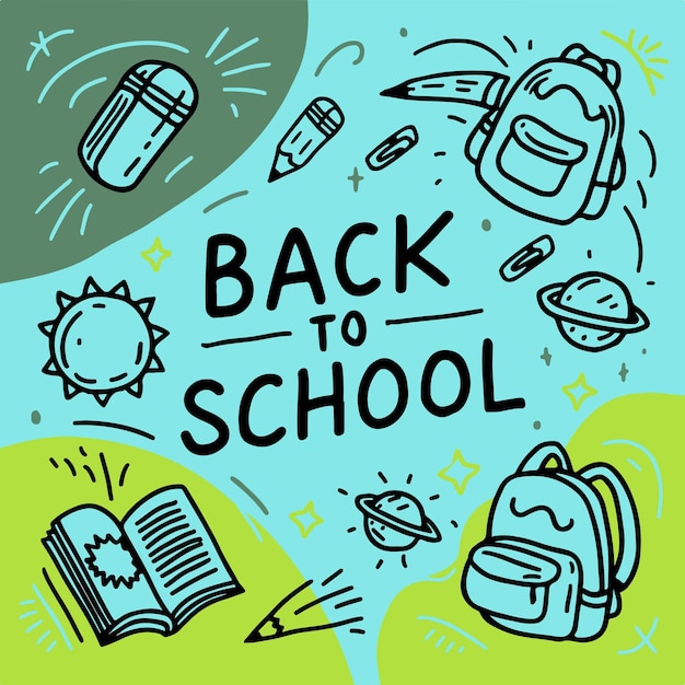 Terug naar school illustratie