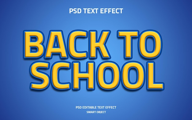 PSD terug naar school logo teksteffect