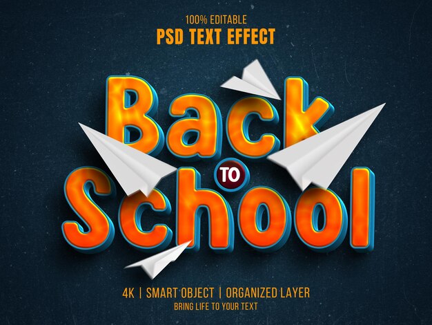 PSD terug naar school teksteffect