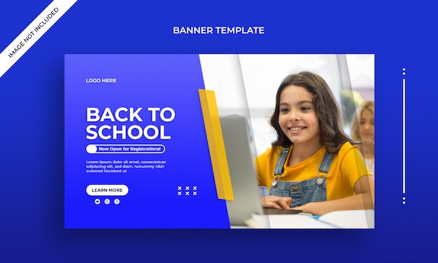 terug naar school websjabloon voor spandoek