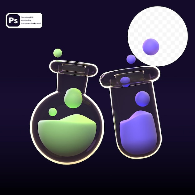 tes tube in 3d render for graphic asset web presentation or other