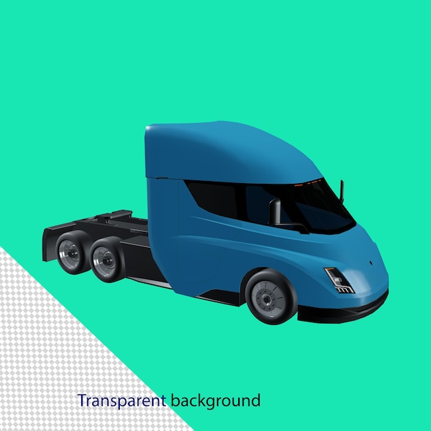 Tesla truck high quality 3d render with transparent background