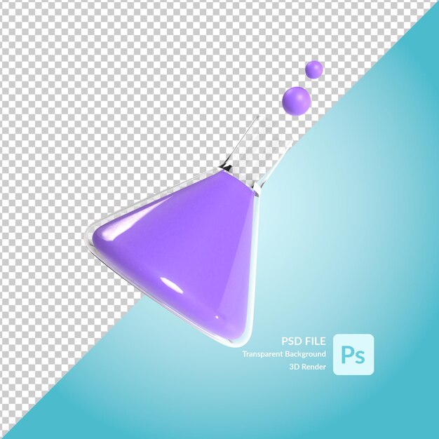 test tube 3d illustration rendering