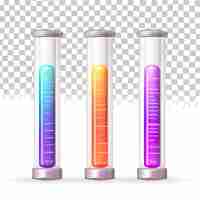 PSD test tube vector icon isolated on transparent background