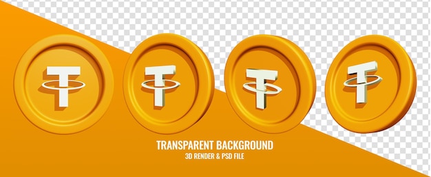 Tether icon with 3d rendering