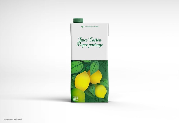 PSD tetra pak fruit juice carton mockup