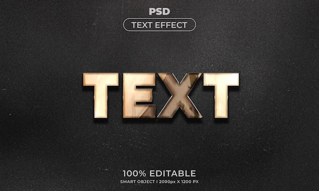 Text 3d editable text effect style with background