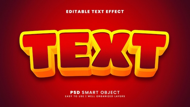text 3d editable text effect template