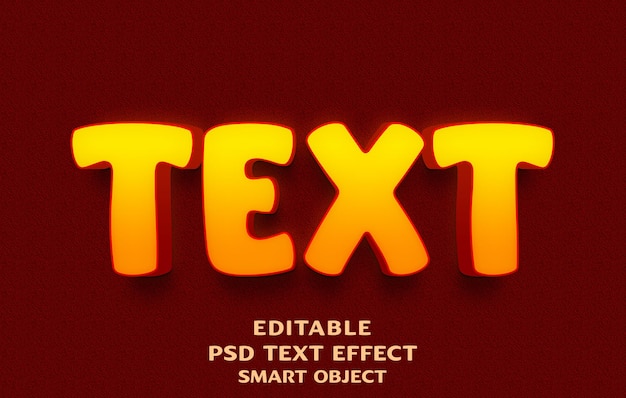 text 3d text effect design