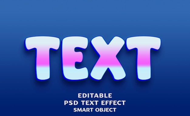 Text 3d text effect design