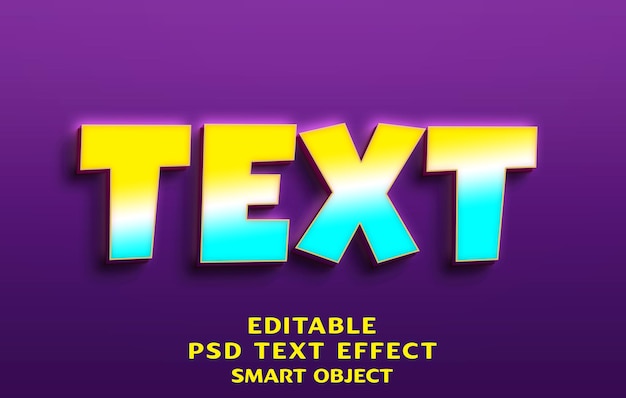 text 3d text effect design