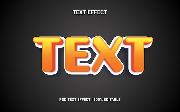 Text 3d text effect, typography design