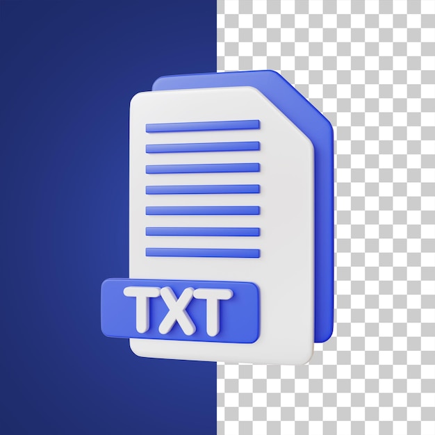 Text Document File Format 3d illustration