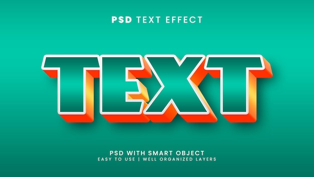 text editable text effect with modern and simple text style
