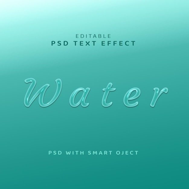 Text Effect  3d Water Psd