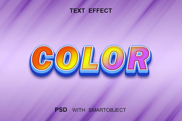 PSD text effect color with smart object psd