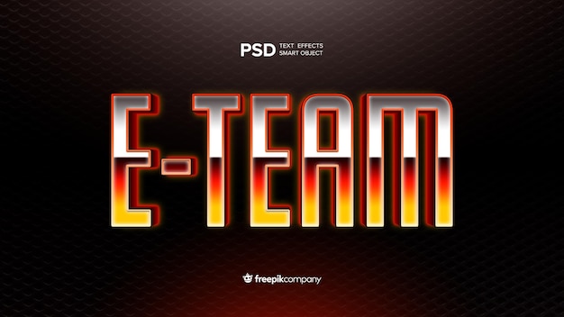 PSD text effect e-sports