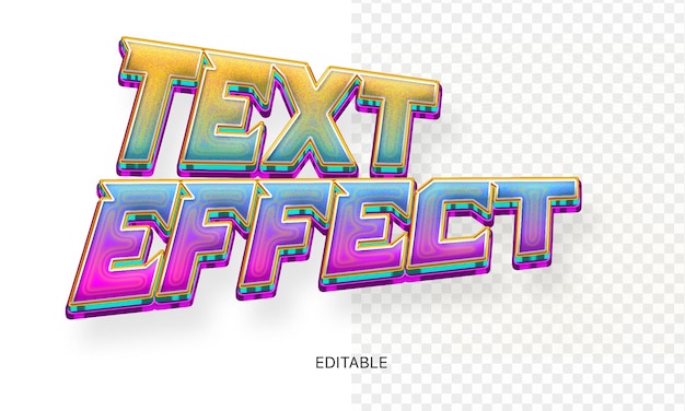 Text effect editable photoshop PSD effect 3D style title