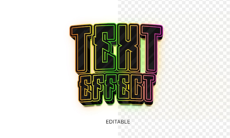 PSD text effect editable photoshop psd effect 3d style title