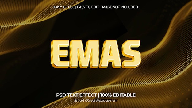 PSD Текстовый эффект emas