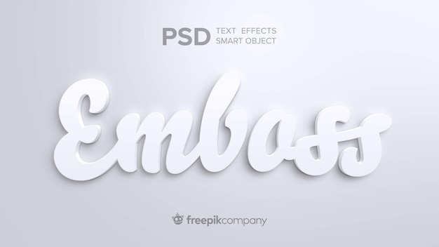 Text effect emboss