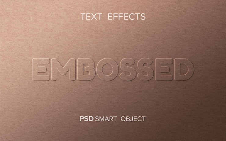 PSD text effect embossed mockup