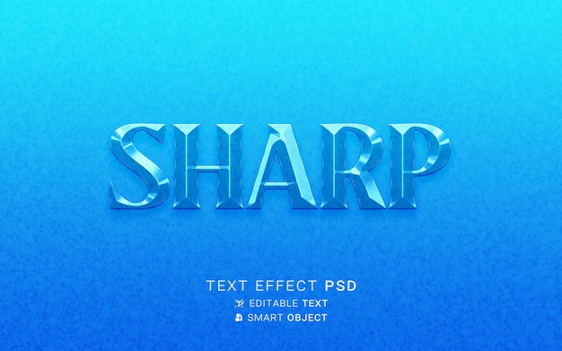 PSD text effect glass design