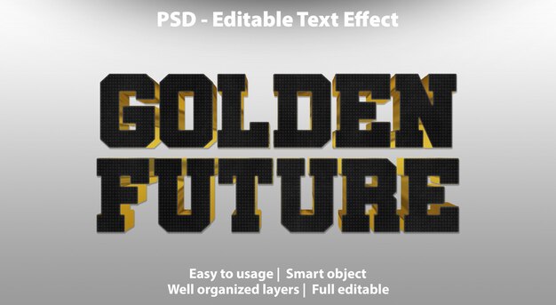 Text effect golden future template