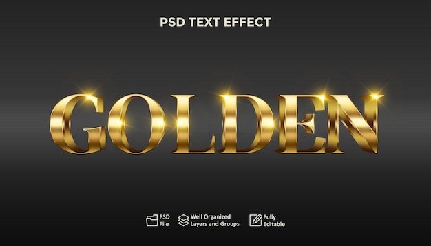 PSD text effect golden shine text effect gold shine luxury text effect black gold