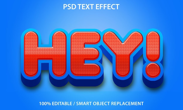 PSD text effect hey premium