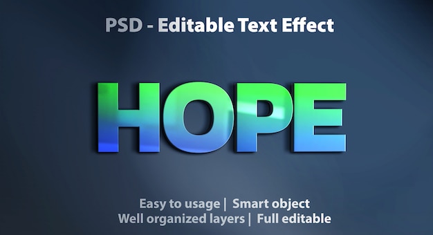 Text Effect Hope Template