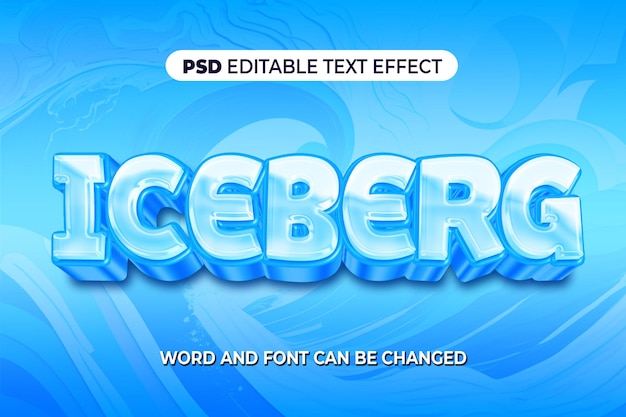 Text Effect Iceberg