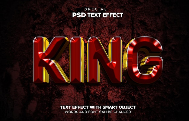 Text effect king smart object editable