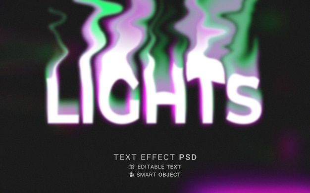 PSD text effect liquid typography