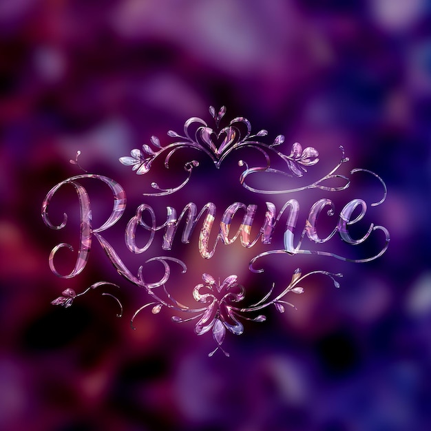 text effect on matellic background enchanting amethyst with platinum fluid appearance backgroun