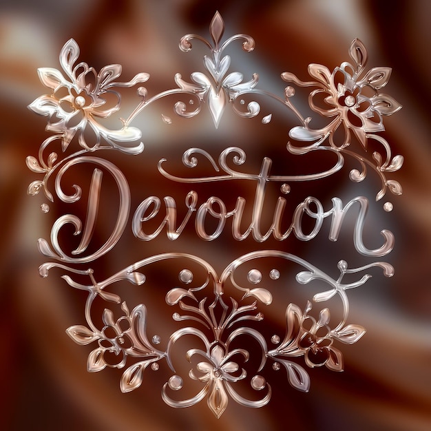 text effect on matellic background glamorous metallic with copper rose fluid appearance backgro