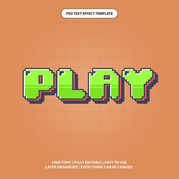 PSD text effect modern simple elegant