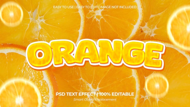 Text effect orange