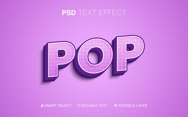 Text effect pop