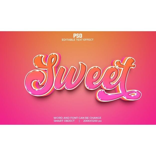 Text effect psd editable template