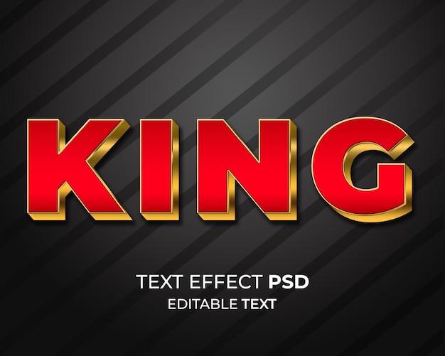Text effect red goldv
