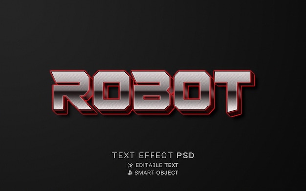 PSD design del robot effetto testo