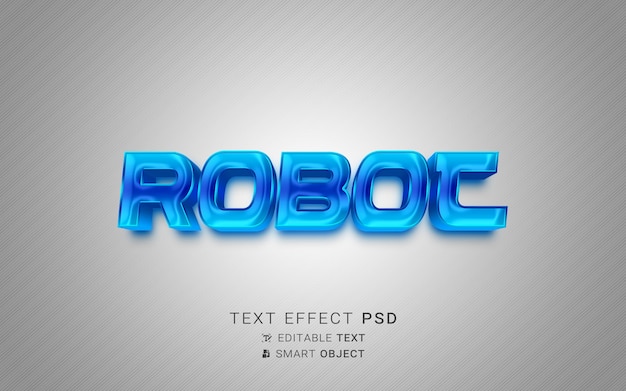 PSD text effect robot design