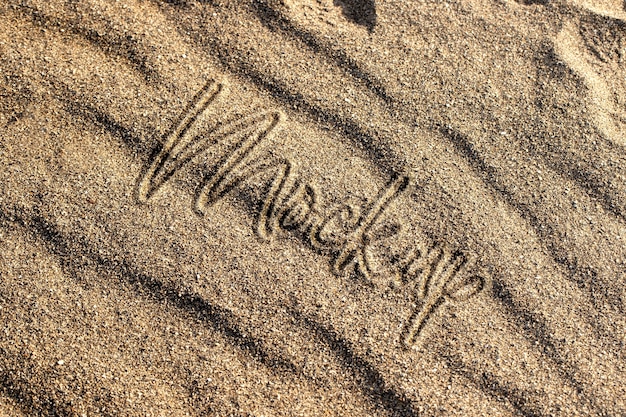 PSD text effect on sand