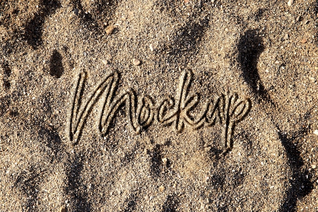 PSD text effect on sand